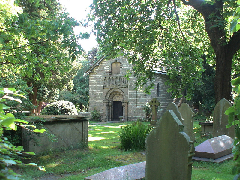Norman Chapel across the Churchyard